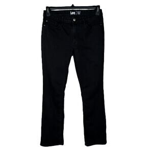 Lee SZ 10M Bootcut Jeans Mid-Rise Regular Fit Stretch Zip-Fly Pocket Black Women